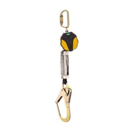 Msa Safety Workman Mini Pfl, 6', Single-Leg, 36Cl Rebar Steel Snaphook, Yellowithblack 10157843